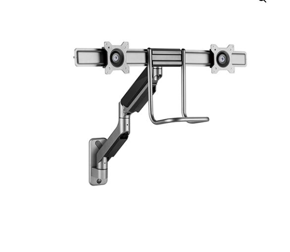 Brateck Fabulous Wall Mounted Gas Spring Dual Monitor Arm