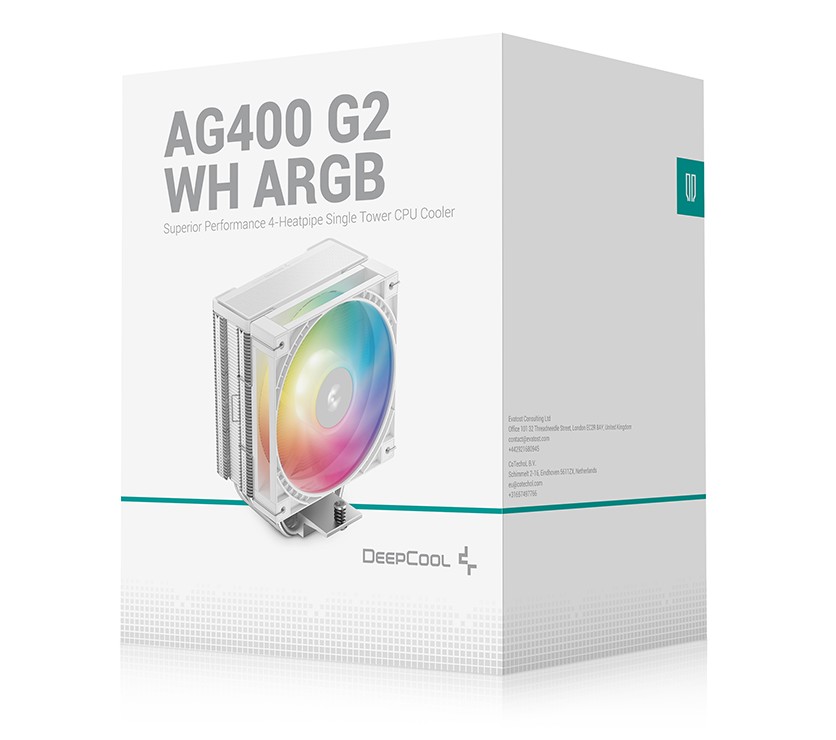DeepCool AG400 ARGB G2 WH Superior Performance 4 Heatpipe