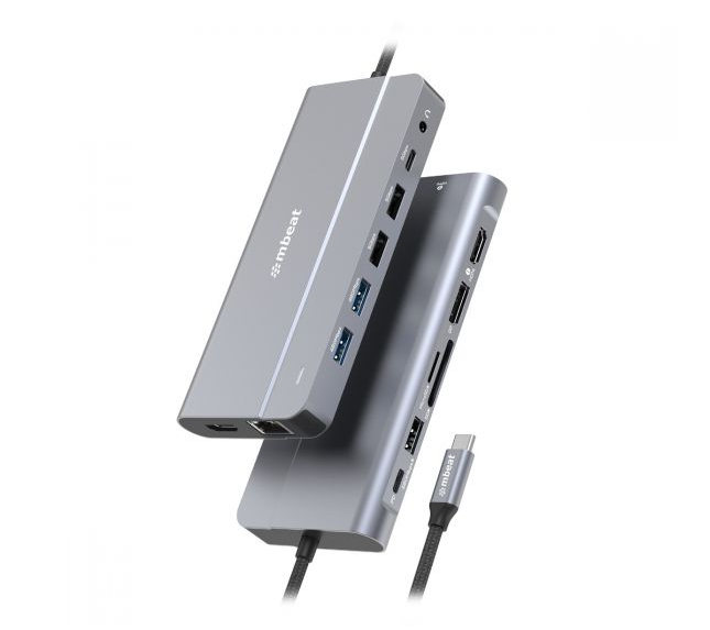 mbeat® Elite X14 Triple 4K Display Multi-Port USB-C Hub