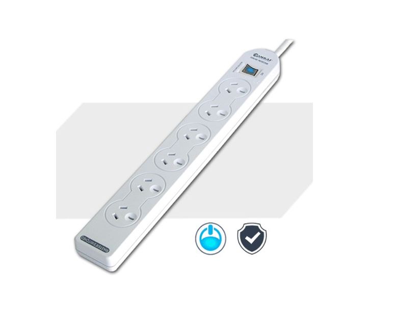 Sansai 6-Way Power Board (137P) with Master Switch Overload