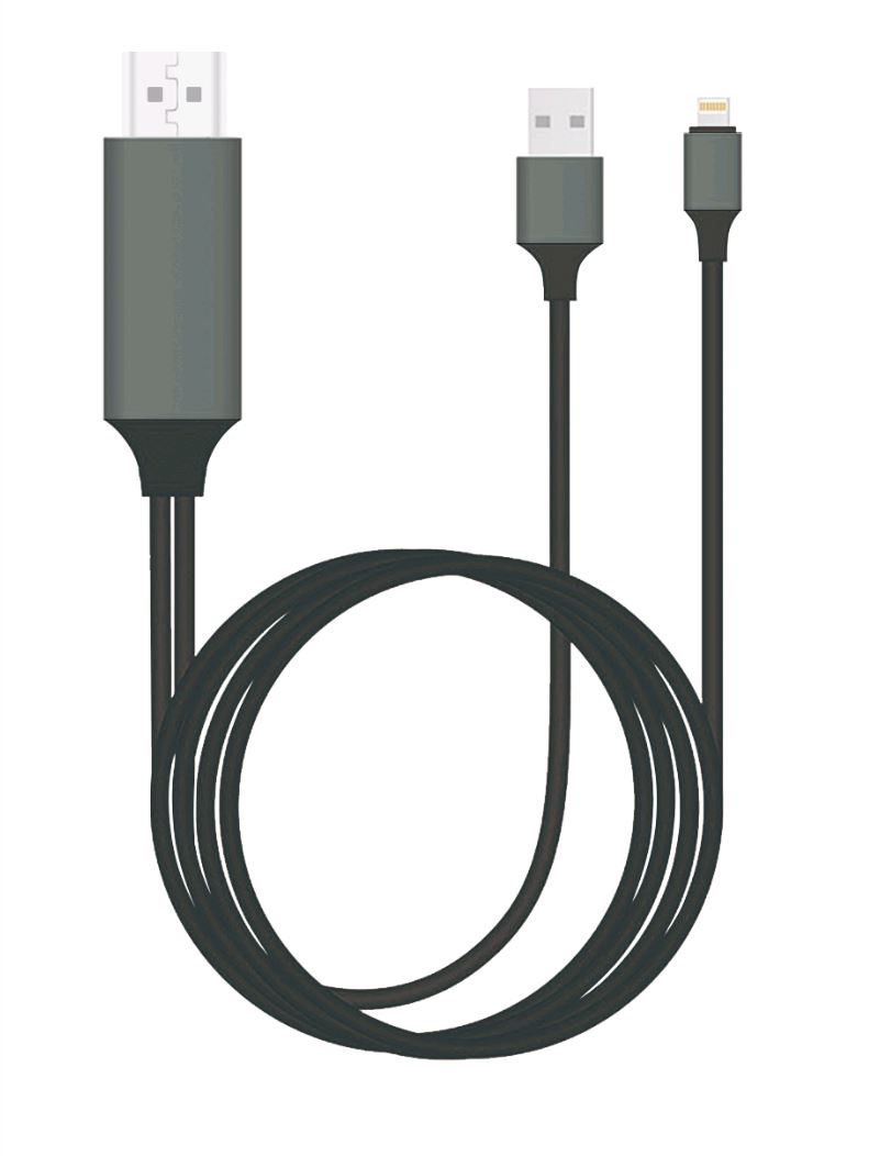 8Ware HDMI to Lightning 2m Cable for iPhone & iPad Plug &
