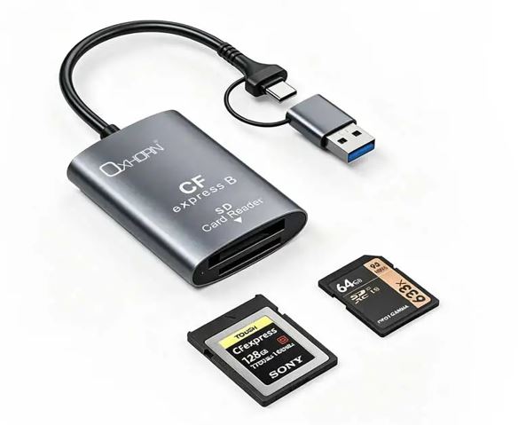 Oxhorn USB 3.2 Gen 2 10Gbps CF Express B and SD Card-reader