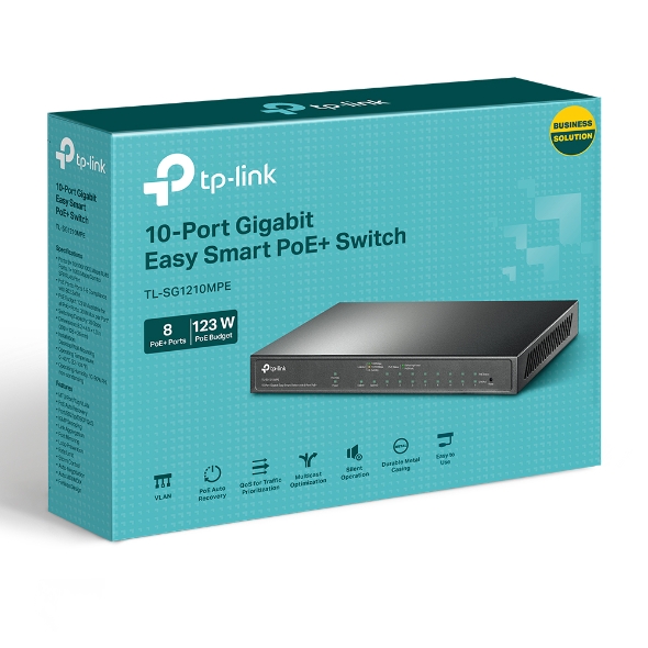 TP-Link TL-SG1210MPE 10-Port Gigabit Easy Smart Switch with