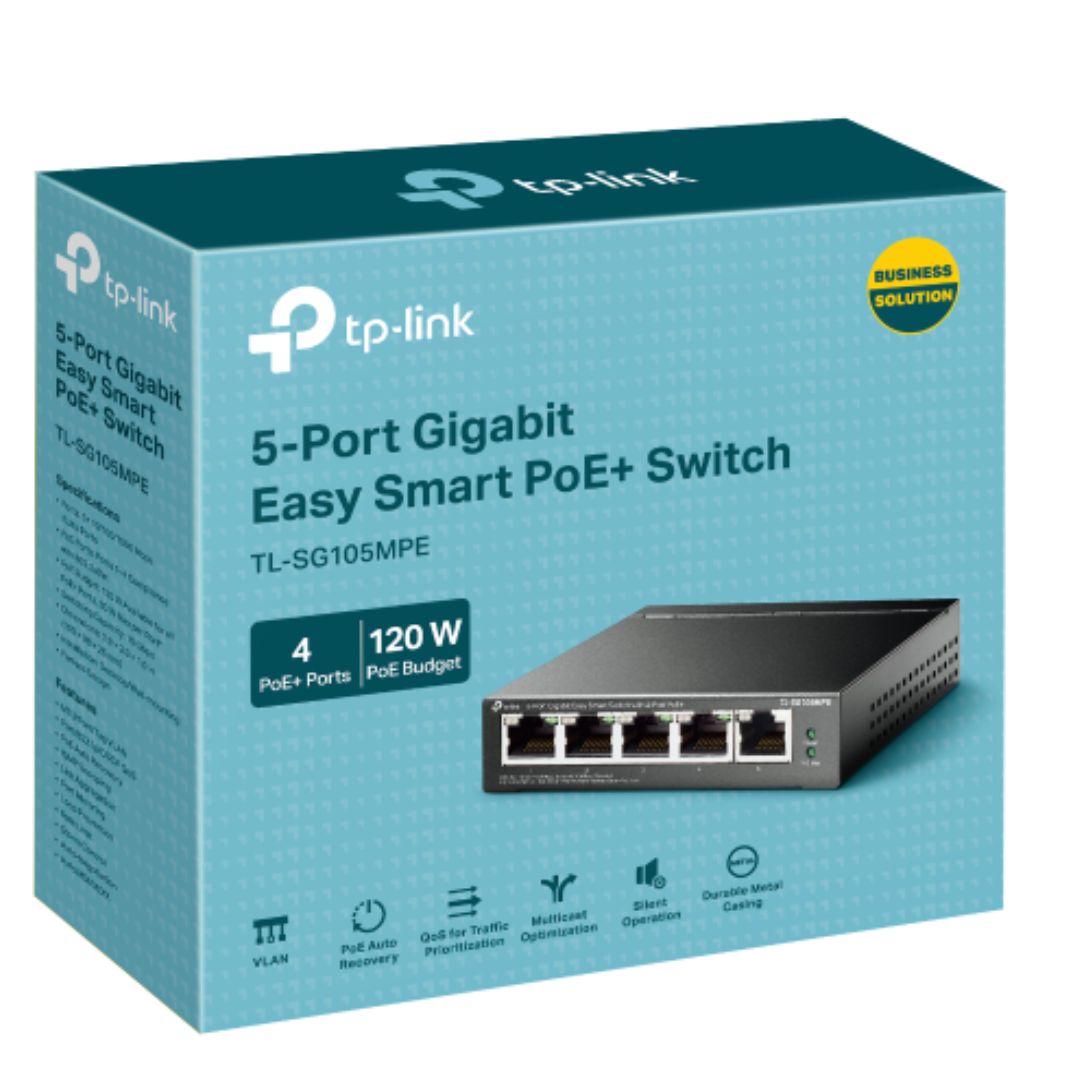TP-Link TL-SG105MPE 5-Port Gigabit Easy Smart Switch with