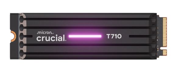 Crucial T710 4TB PCIe Gen5 NVMe 2280 SSD w Heatsink - 14500