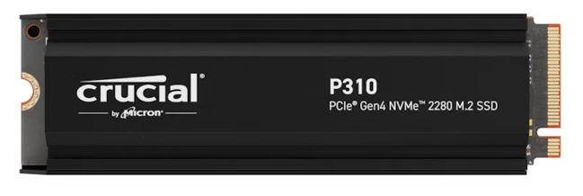 Crucial P310 2TB Gen4 2280 NVMe SSD w Heatsink 7100/6000 MB