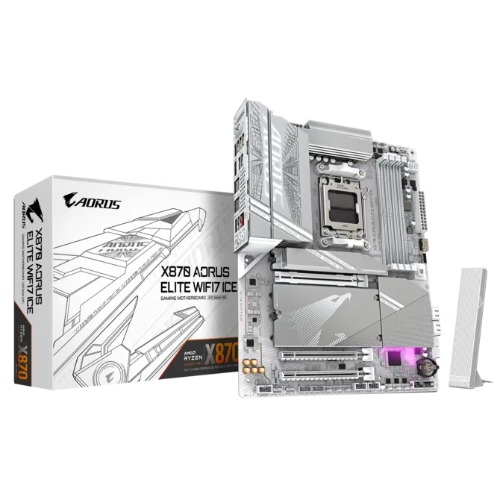 Gigabyte X870 AORUS ELITE WF7 ICE AMD AM5 ATX Motherboard 4x