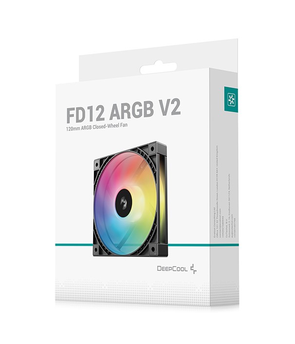 DeepCool FD12 ARGB V2 120mm Integral Blade Silent Ring Case