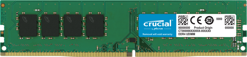 Crucial 32GB (1x32GB) DDR4 UDIMM 3200MHz CL22 1.2V Dual