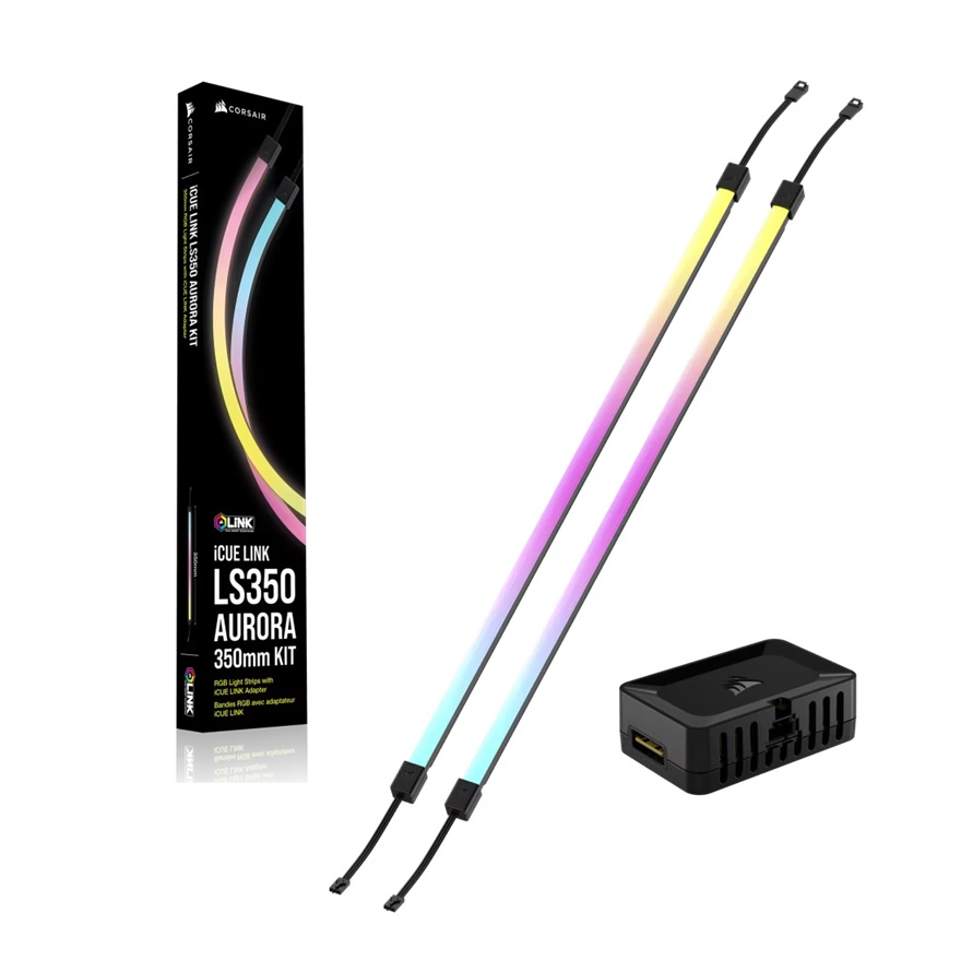Corsair iCUE LINK LS350 Aurora RGB Light Strips - 350mm Kit–