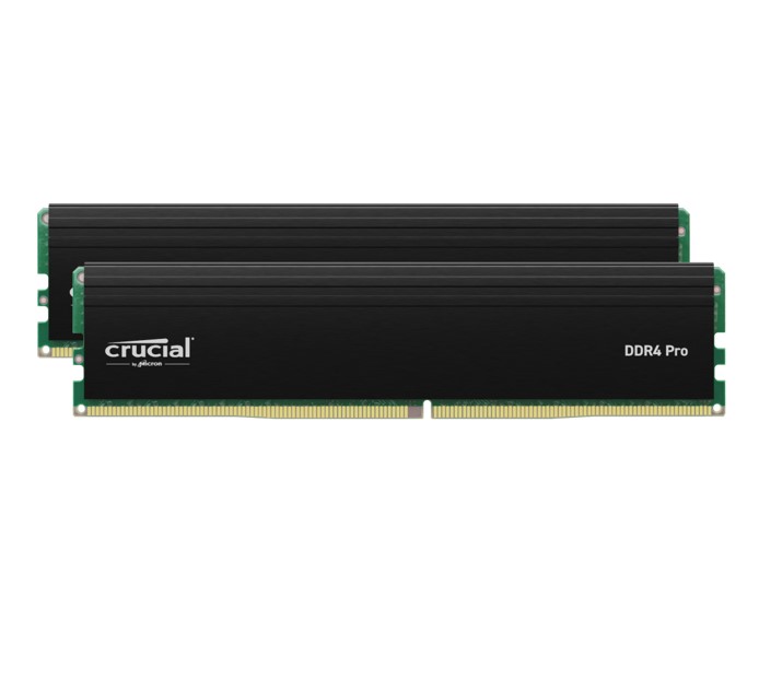 Crucial Pro 32GB (2x16GB) DDR4 UDIMM 3200MHz CL22 Black Heat