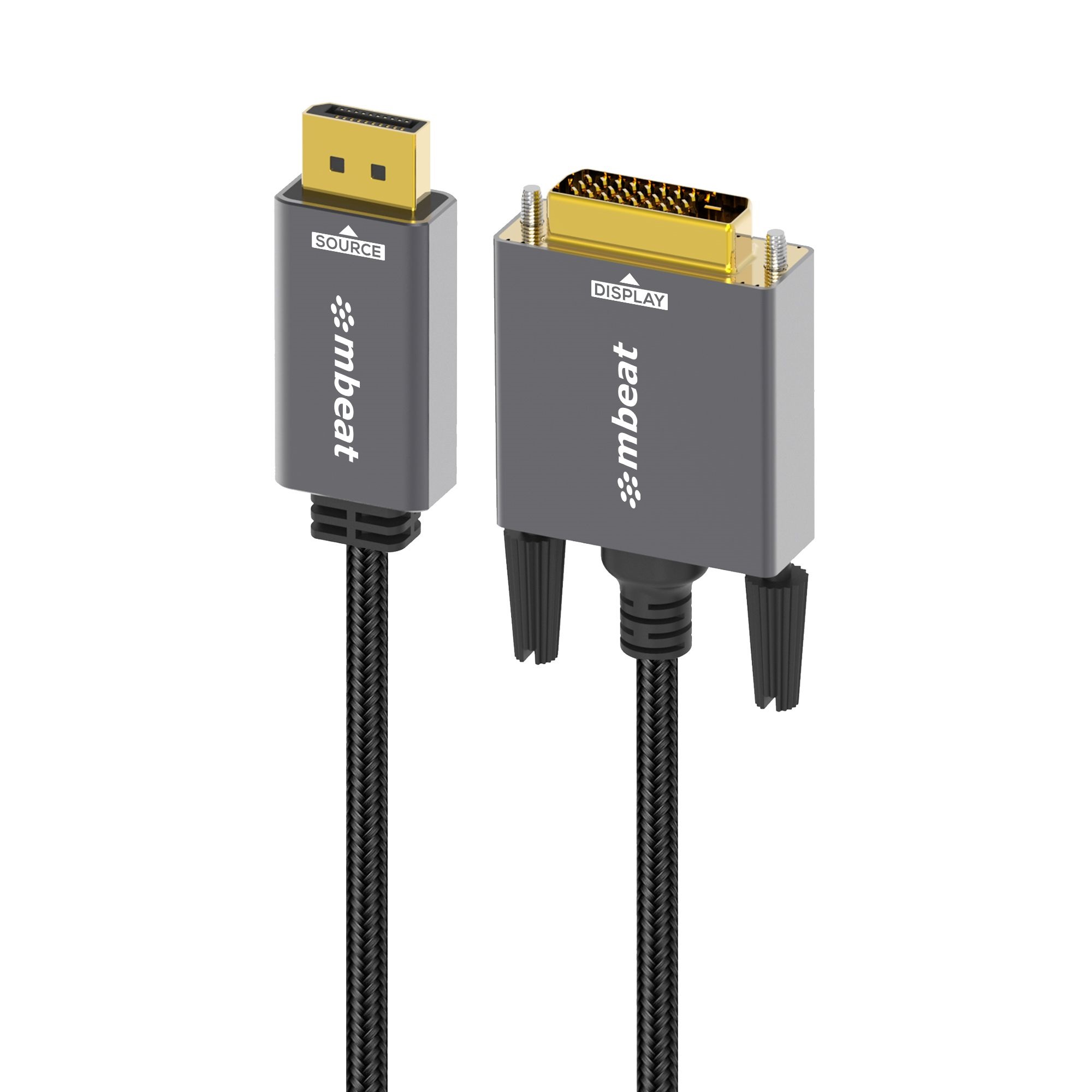 mbeat® Tough Link 1.8m DisplayPort to DVI-D Cable Effortless
