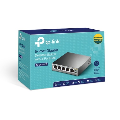 TP-Link TL-SG1005P 5-Port Gigabit Desktop Switch with 4-Port
