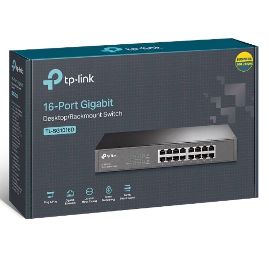 TP-Link TL-SG1016D 16-Port Gigabit Desktop/Rackmount