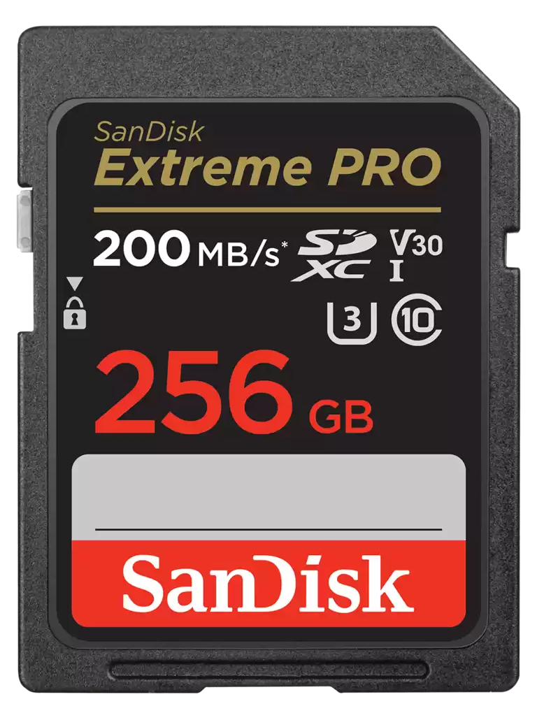 SanDisk 256GB Extreme PRO Memory Card 200MB/s Full HD & 4K