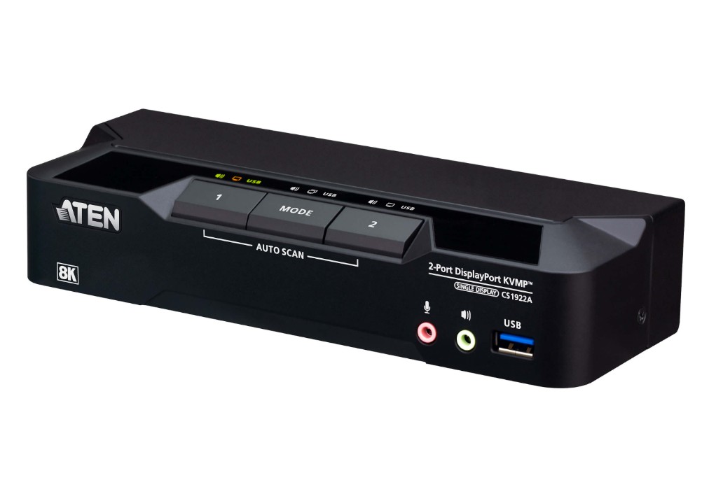 Aten 2-Port USB 3.0 8K DisplayPort KVMP™ Switch