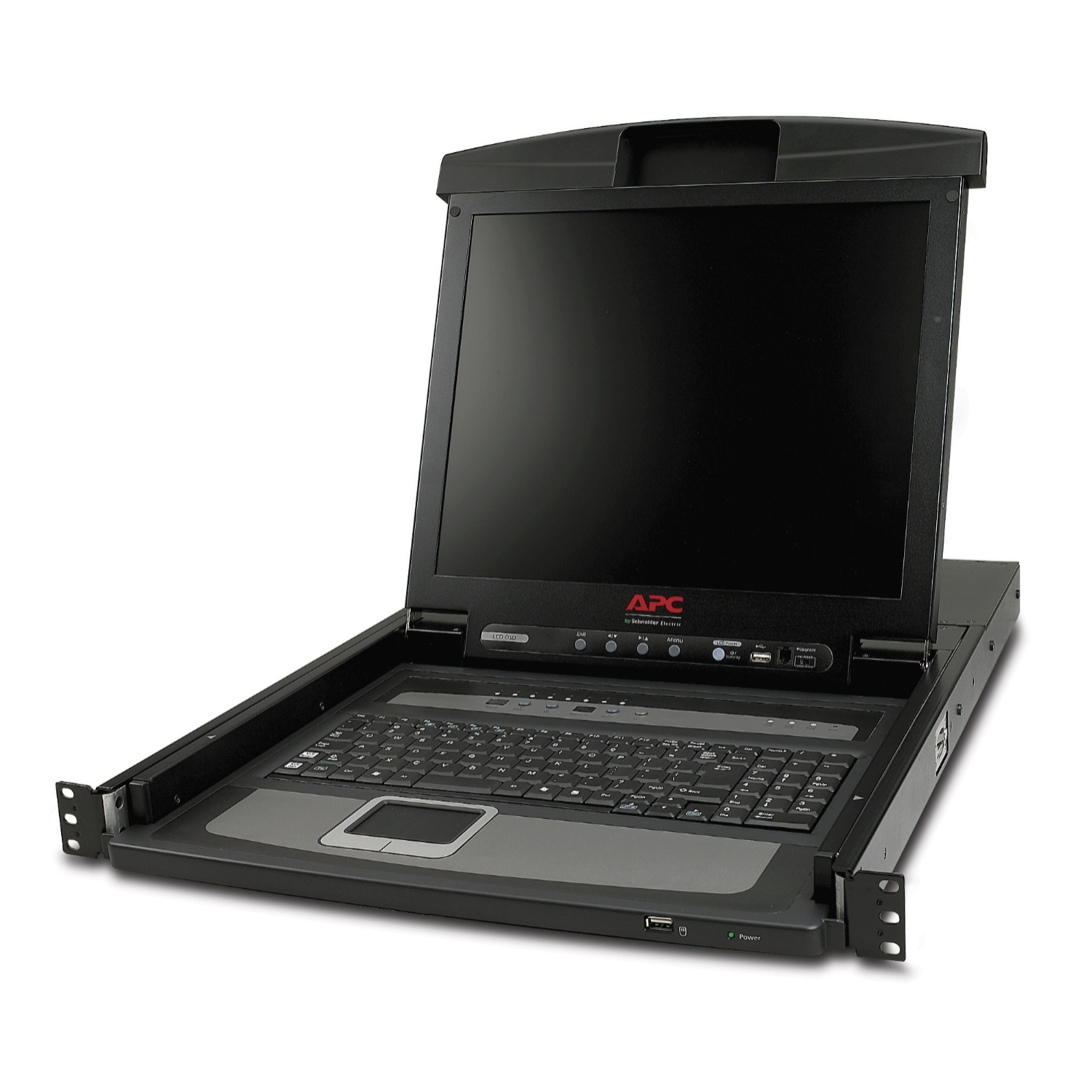 APC 17" Rack LCD Console with Integrated 8 Port Analog KVM