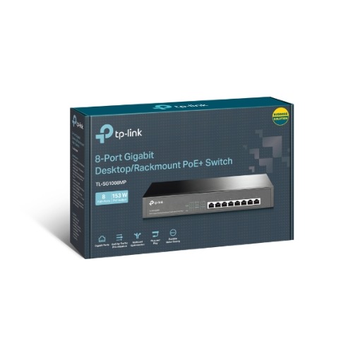 TP-Link TL-SG1008MP 8-Port Gigabit Desktop/Rackmount Switch