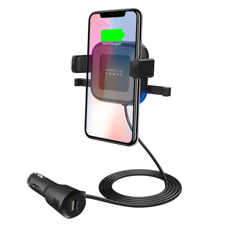 (LS) mbeat® Gorilla Power 10W Wireless Car Charger with 2.4A