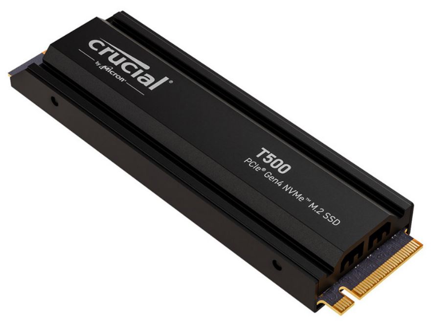 Crucial T500 2TB Gen4 NVMe SSD Heatsink - 7400/7000 MB/s R/W