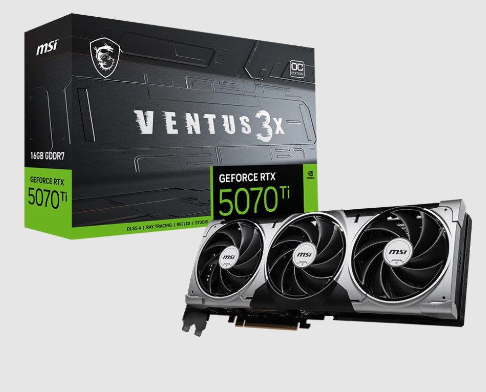 MSI nVidia GeForce RTX™ 5070 Ti 16G VENTUS 3X OC