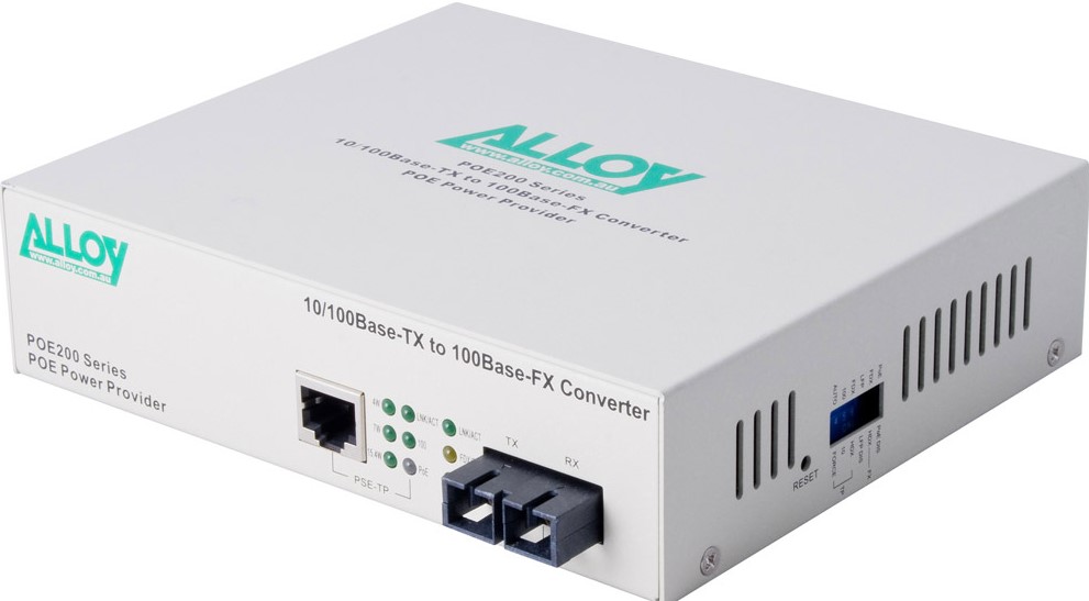 Alloy POE200SC Fast Ethernet PoE Media Converter