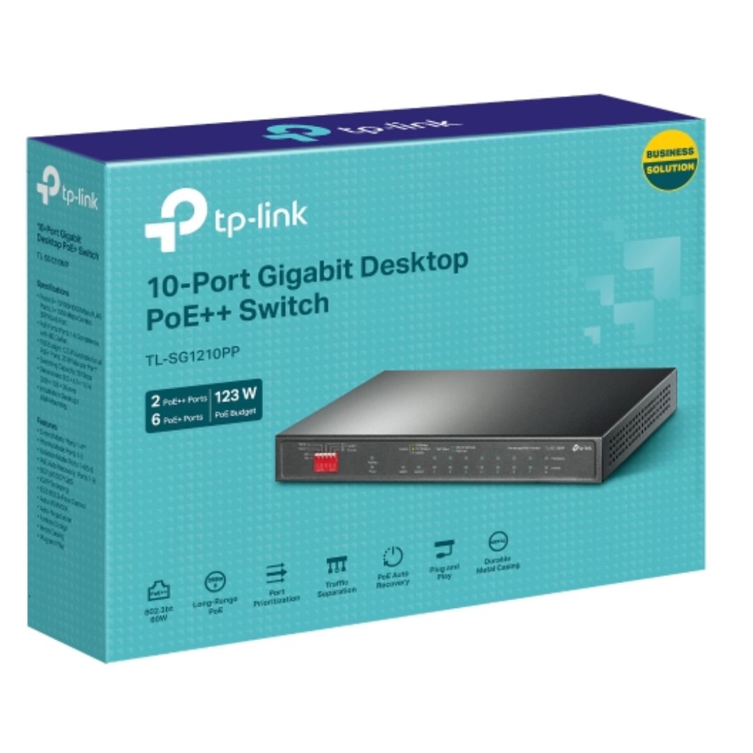 TP-Link TL-SG1210PP 10-Port Gigabit Desktop Switch with