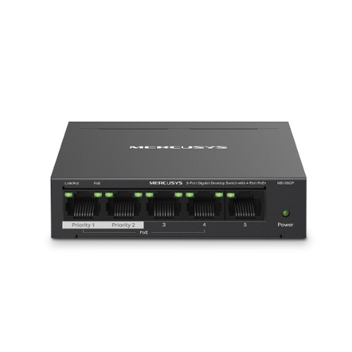Mercusys MS105GP 5-Port Gigabit Desktop Switch with 4-Port