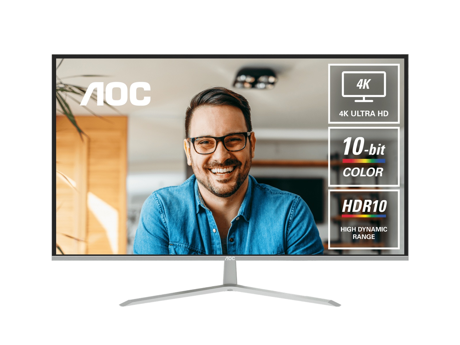 AOC 31.5" 4K Monitor – UHD 3840×2160 @60Hz