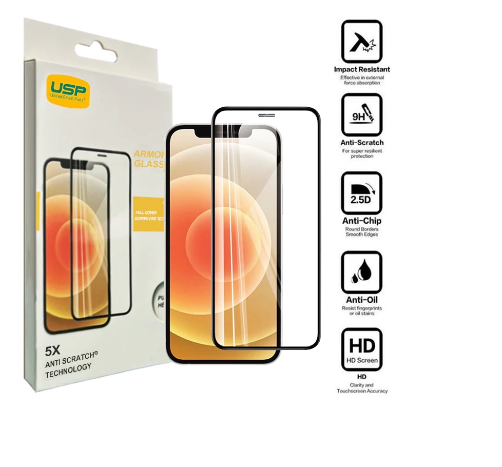 USP Apple iPhone 12 Mini (5.4") Armor Glass Full Cover