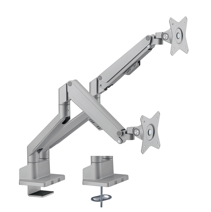 Brateck Dual Monitor Thin Gas Spring Monitor Arm Fit Most