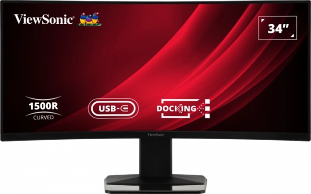 ViewSonic 34" Curved Docking Monitor with KVM Switch –