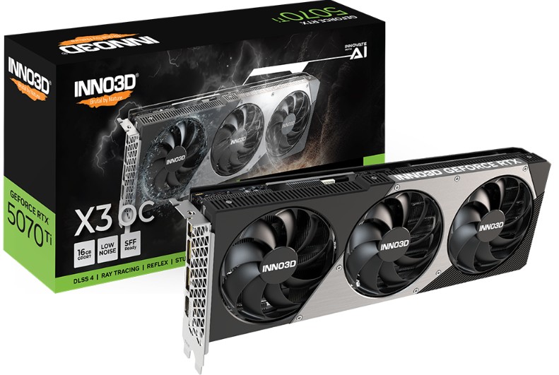 INNO3D nVidia GeForce RTX 5070 TI X3 OC 16GB GDDR7 2482 MHz