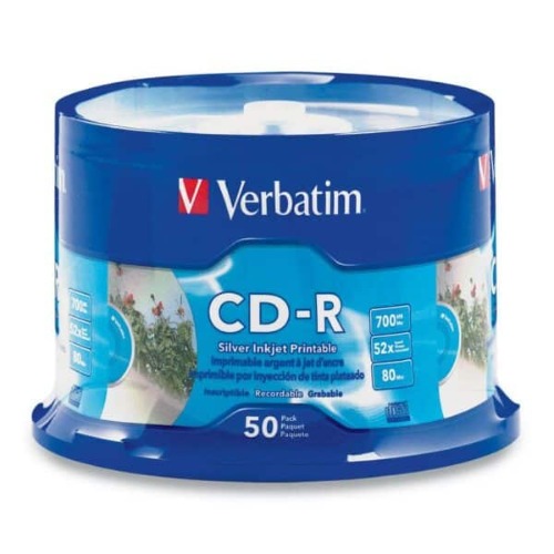 Verbatim CD-R 700MB 50Pk White InkJet 52x Superior ink