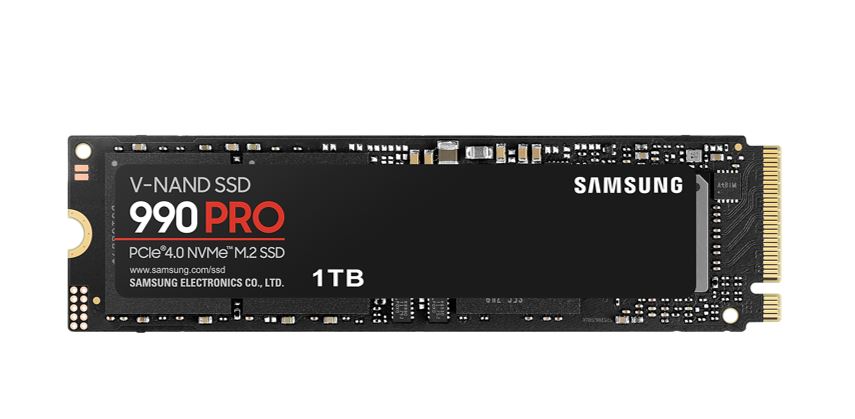 Samsung 990 Pro 1TB Gen4 NVMe SSD 7450MB/s 6900MB/s R/W