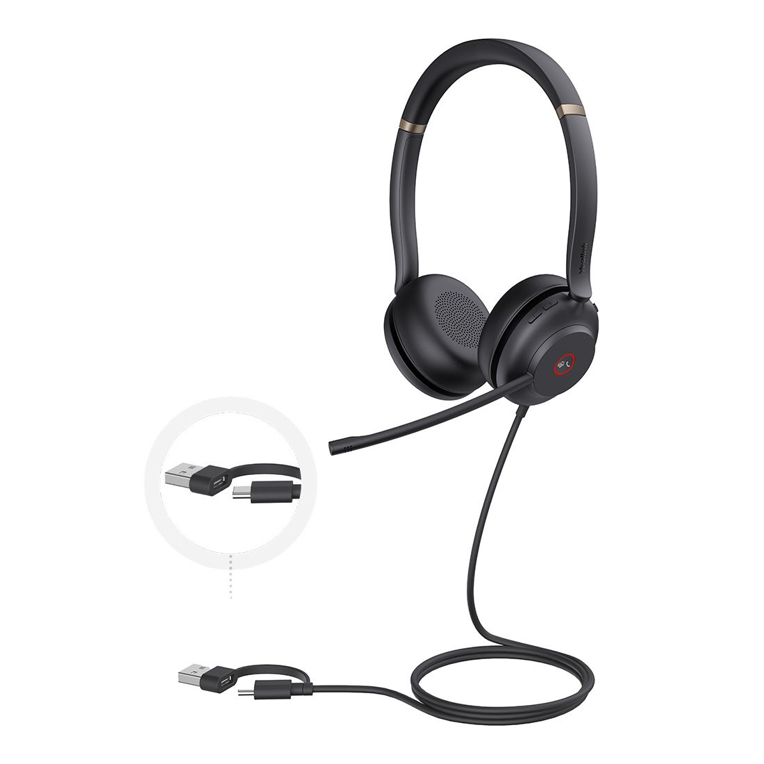 Yealink UH37 Dual MicrosoftTeams Certified USB Wired Headset