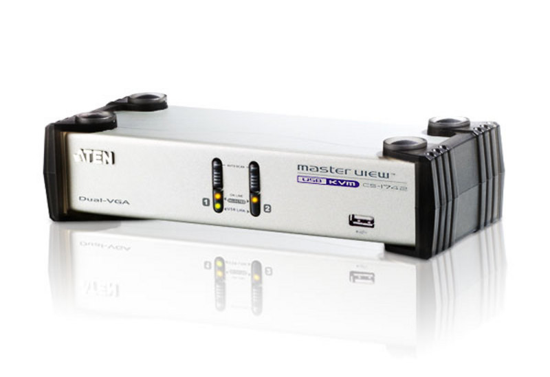 Aten Desktop KVMP Switch 2 Port Dual Display VGA w/ audio