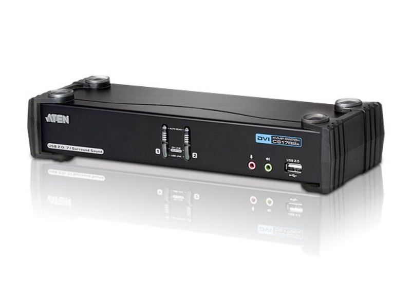 Aten Desktop KVMP Switch 2 Port Single Display DVI w/ 7.1