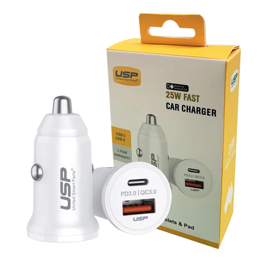 USP 43W Dual Port Fast Car Charger