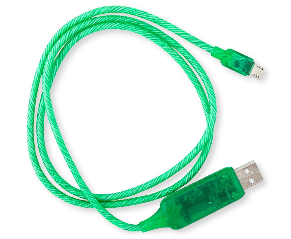 Astrotek 1m LED Light Up Visible Flowing Micro USB Charger