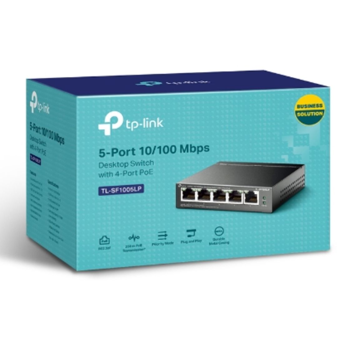 TP-Link TL-SF1005LP 5-Port 10/100Mbps Desktop Switch with