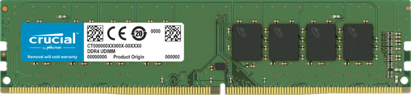 Crucial 8GB (1x8GB) DDR4 UDIMM 3200MHz CL22 1.2V Ranked