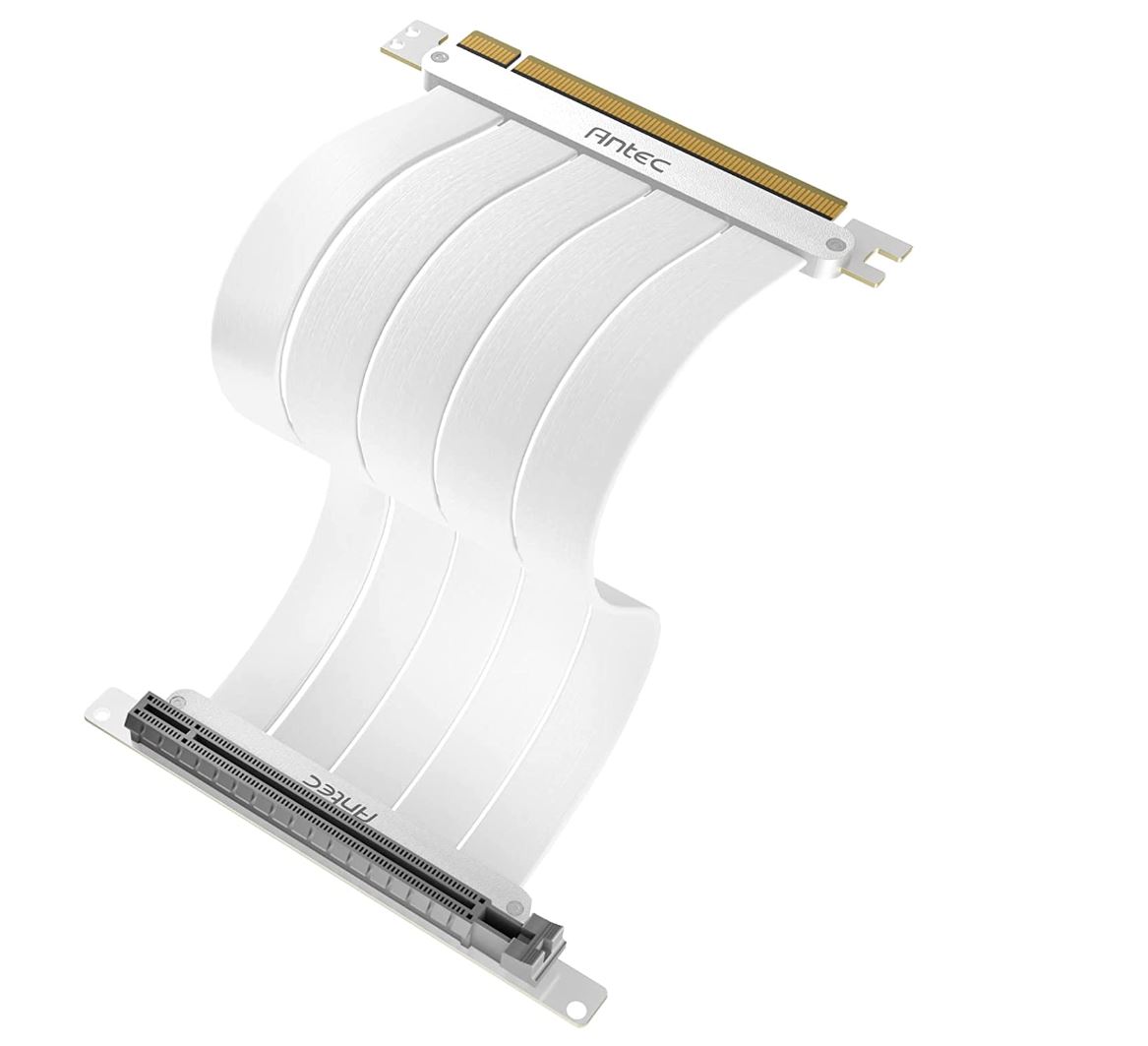 Antec PCIE-4.0 Riser Cable (200mm White) High Quality Gold
