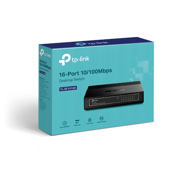 TP-Link TL-SF1016D 16-Port 10/100Mbps Desktop Switch or