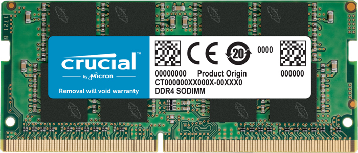 Crucial 16GB (1x16GB) DDR4 SODIMM 3200MHz CL22 1.2V