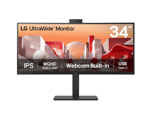 LG 34" UltraWide QHD Curved IPS 60Hz Monitor
