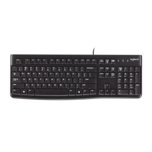 Logitech K120 Wired Keyboard Quiet typing Spill-resistant