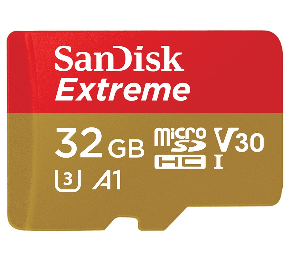 SanDisk Extreme 32GB microSD SDHC V30 U3 C10 A1 UHS-1 100MB