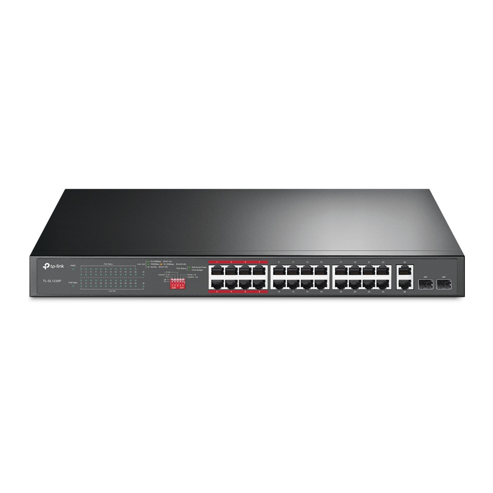 TP-Link TL-SL1226P 24-Port 10/100Mbps + 2-Port Gigabit