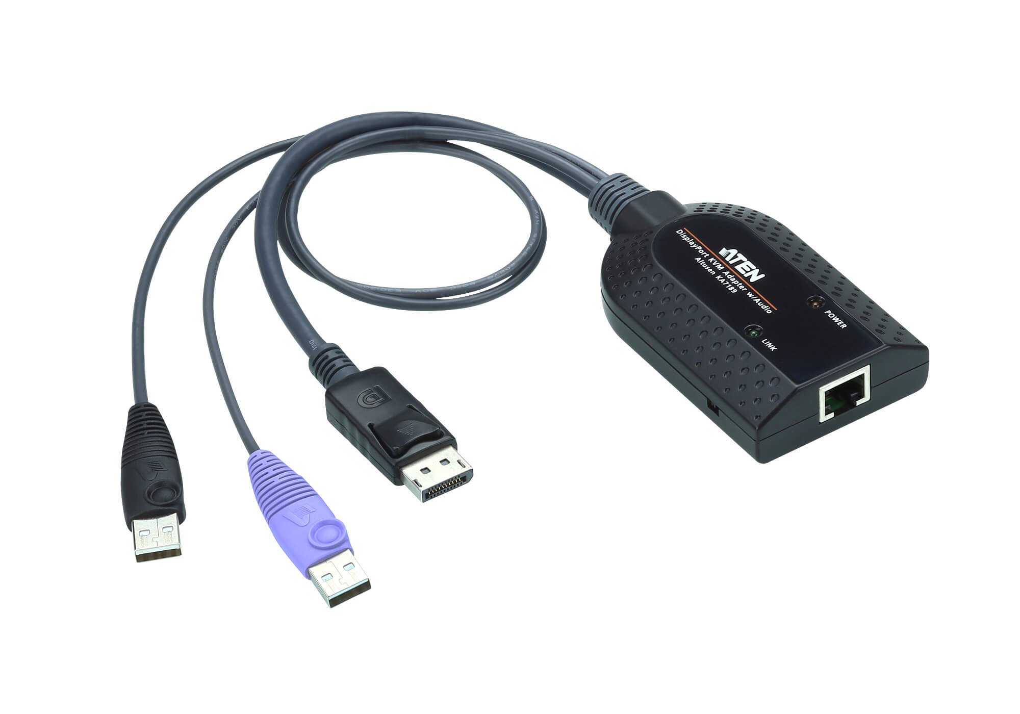 Aten KVM Cable Adapter with RJ45 to DisplayPort (w/ Audio